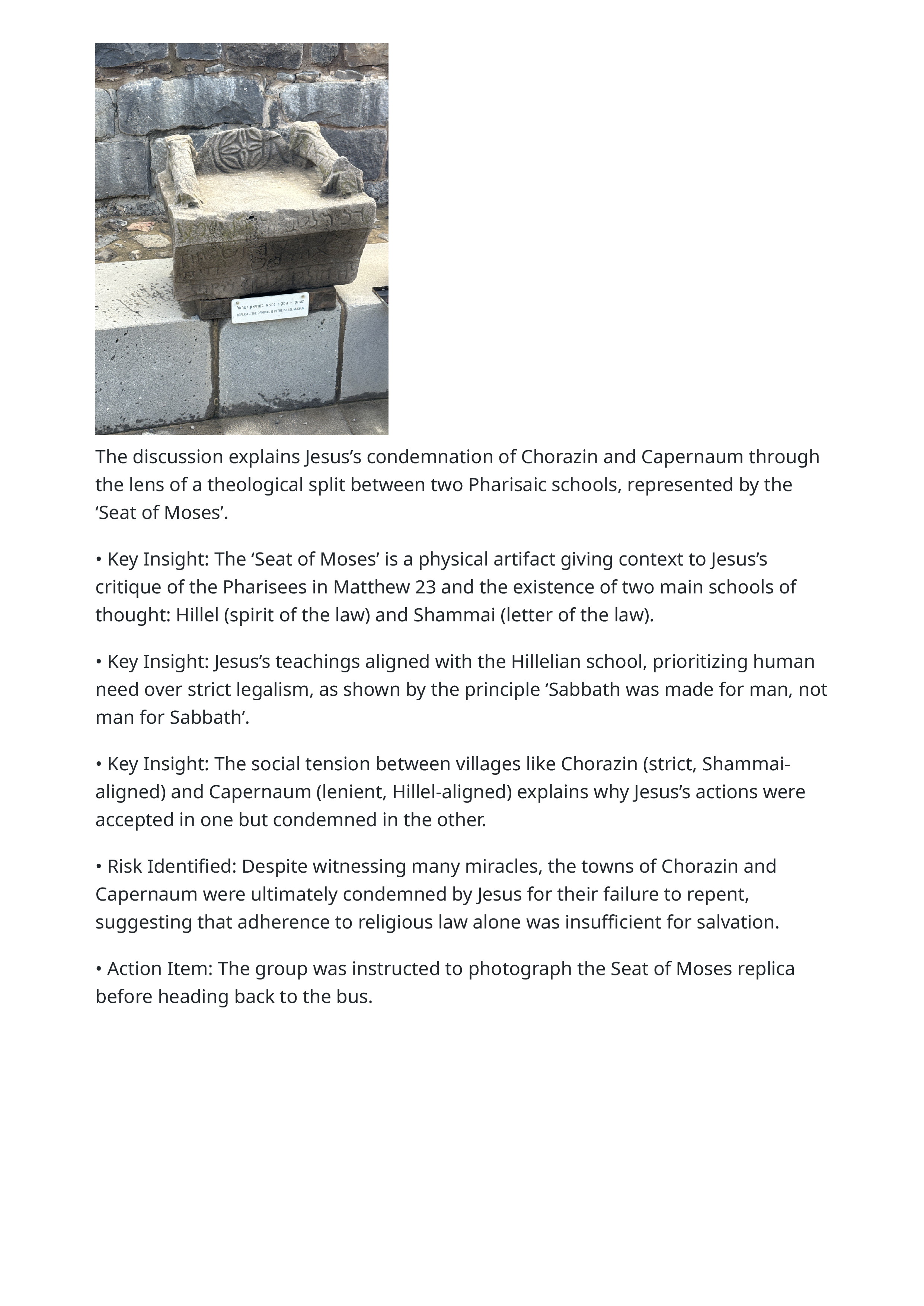 2026 02 26 lecture chorazin synagogue archaeology and hillel vs shammai in gospel sabbath narratives highlights page 3